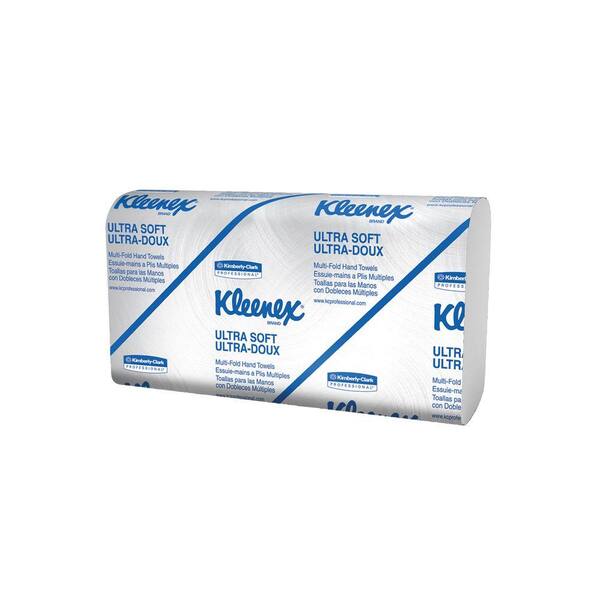 Kleenex 9-1/4 X 9-3/50, Ultra-Soft Multifold Hand Towels, White, Includes 16 Packs of 76 Towels