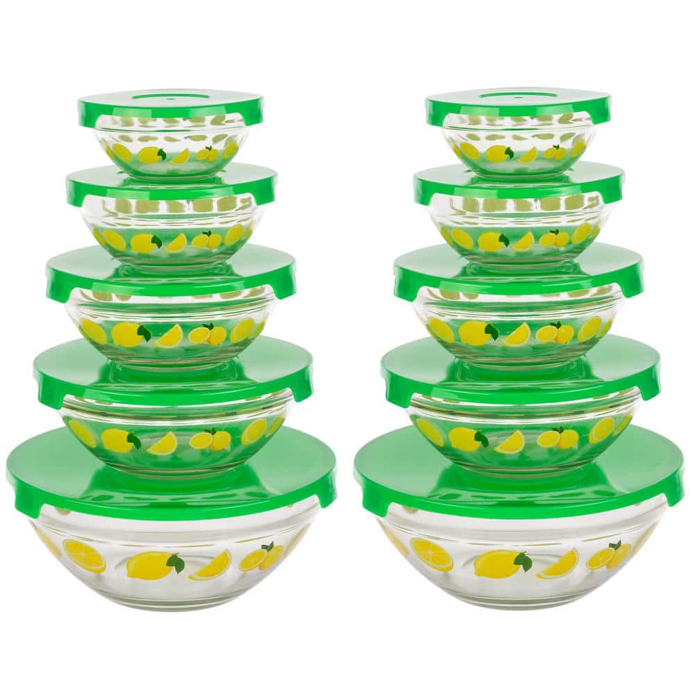 Chef Buddy 20-Piece Glass Storage Bowls with Lids Set - with Meal Prep, and  Mixing & Reviews