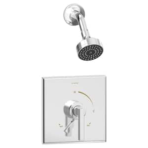 Duro Single Handle 1-Spray Shower Trim with Secondary Volume Control in Polished Chrome - 1.5 GPM (Valve not Included)