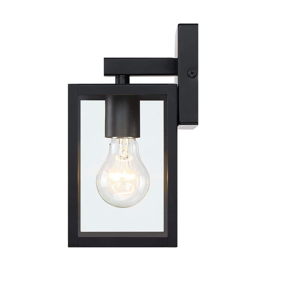 17.62''H Outdoor Light Fixtures Matte Black Large Porch Light for House, Porch, Garage Dusk to Dawn 2-Pack
