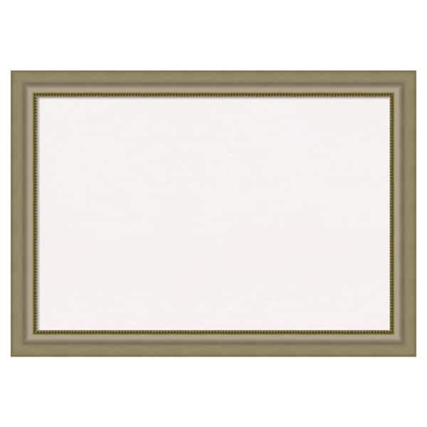 Amanti Art Vegas Silver Wood White Corkboard 41 in. x 29 in. Bulletin ...