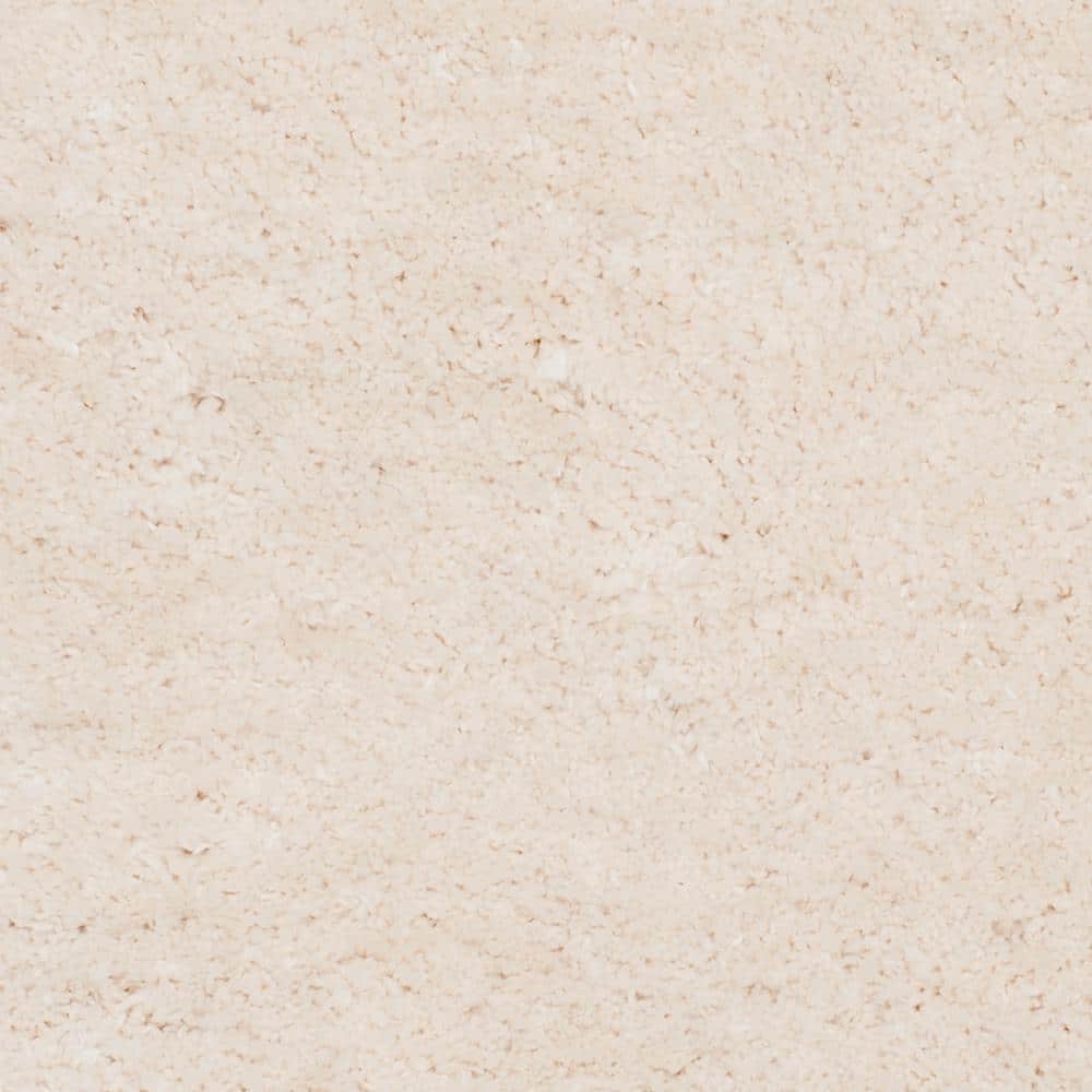 Ivory 30" Hand-Tufted Synthetic Sheepskin Shag Rug