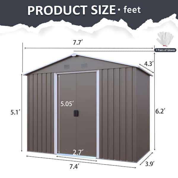 CHUMA’s STORE Jocisland 13.2x21x8 FT Outdoor Storage Shed, Huge Metal