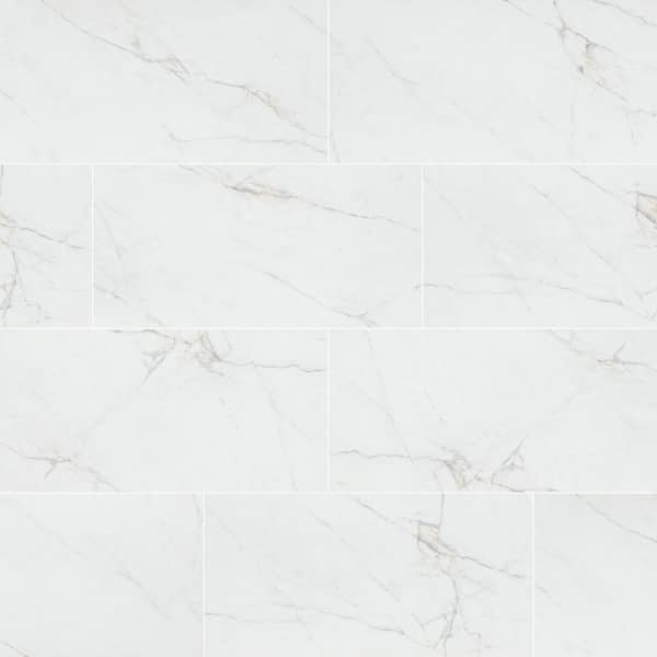 Dymo White 12 in. x 24 in. Glossy Ceramic Wall Tile (16 sq. ft. /Case)