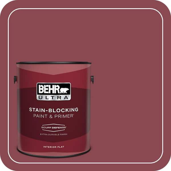 BEHR ULTRA 1 gal. #ICC-83 Currant Jam Extra Durable Flat Interior Paint & Primer