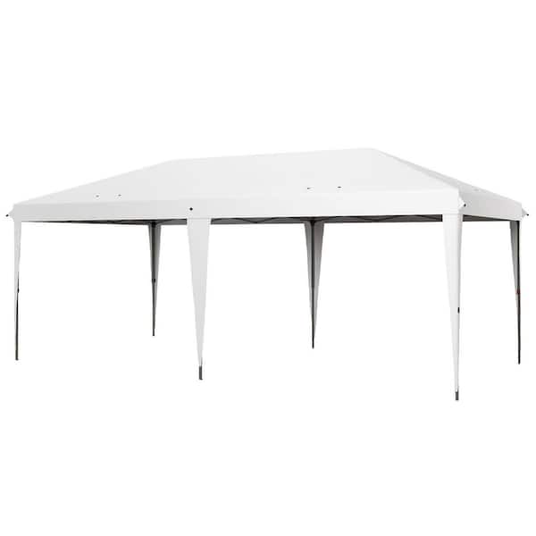 10 ft. x 20 ft. Outdoor Heavy-Duty Sun Shade Shelter Pop Up Canopy 10 for Catering, Events, Wedding, Backyard BBQ