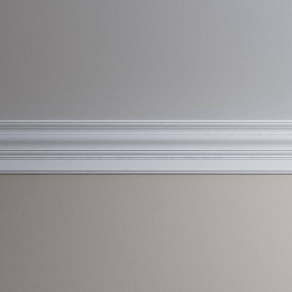 Ekena Millwork Lincoln 4.875 in. D x 8.625 in. W x 96 in. L Polyurethane Crown Moulding