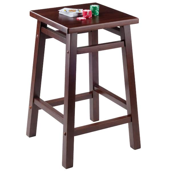 WINSOME WOOD Carter 24 in. Square Seat Walnut Counter Stool 94153