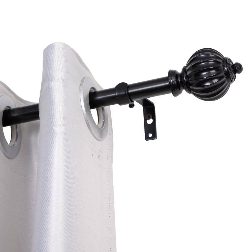 Wall Mounted 3/4 in. Curtain Rod - Curtain Rods For Windows 28 to 48 in., Adjustable Drapery Rods, Black price history on PriceWatchPro