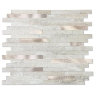 Marble Beige Collection 10.5 in. x 11.40 in. PVC Peel and Stick Tile (8.3 sq. ft./10-Sheets)