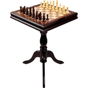 Wooden Chess and Backgammon Table Set