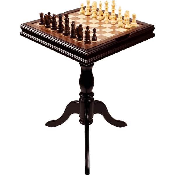 Hey! Play! Wooden Chess and Backgammon Table Set