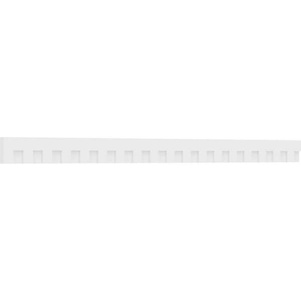 Ekena Millwork 1 in. D x 5 in. W x 90 in. L Primed Polyurethane Panel Moulding