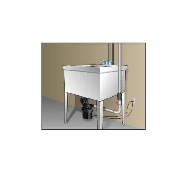 Everbilt 1/3 HP Utility Sink Pump Effluent Basement Bar Laundry Sinks Plumbing 