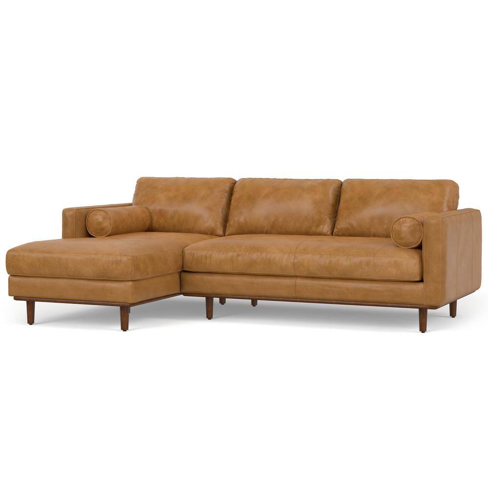 Morrison Sienna Leather Sectional Sofa with Pillow-top Arm
