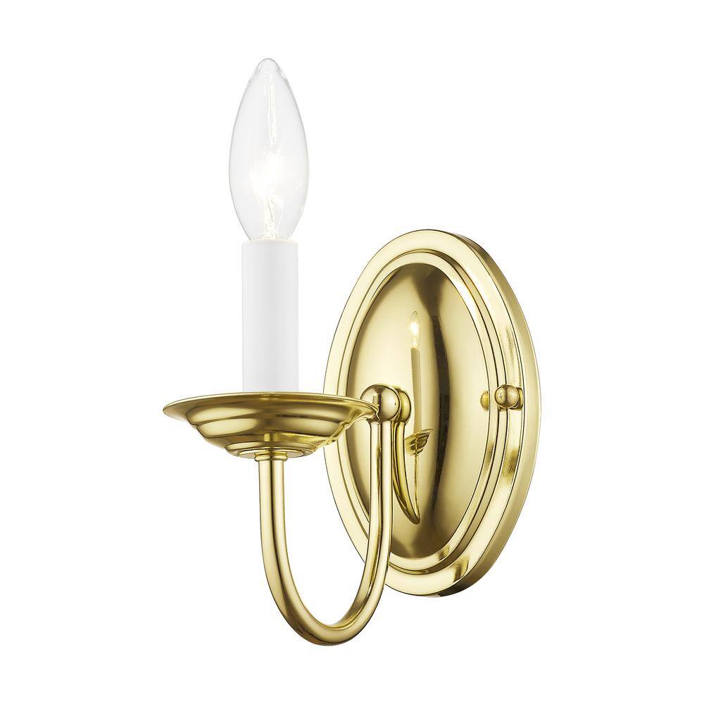 Elegant Brass & Bronze Dimmable Wall Sconce, 7" Height