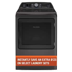 Profile 7.3 cu. ft. Smart Gas Dryer in Diamond Gray with Fabric Refresh, Sanitize, Steam, ENERGY STAR