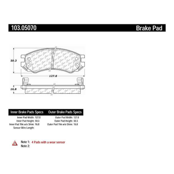 Centric Parts Disc Brake Pad Set