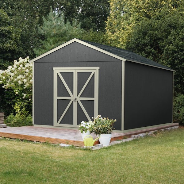 Handy Home Products Do-it Yourself Rookwood 10 ft. x 10 ft. Outdoor Wood Storage Shed with Smartside and Floor system Included (100 sq. ft.)