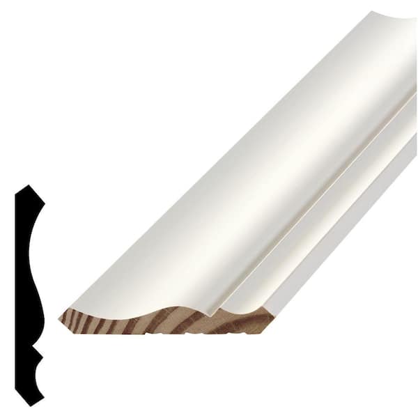 9/16 in. D x 4-1/4 in. W x 96 in. L Primed Pine Finger Joint Wood 4 Sides Crown Moulding