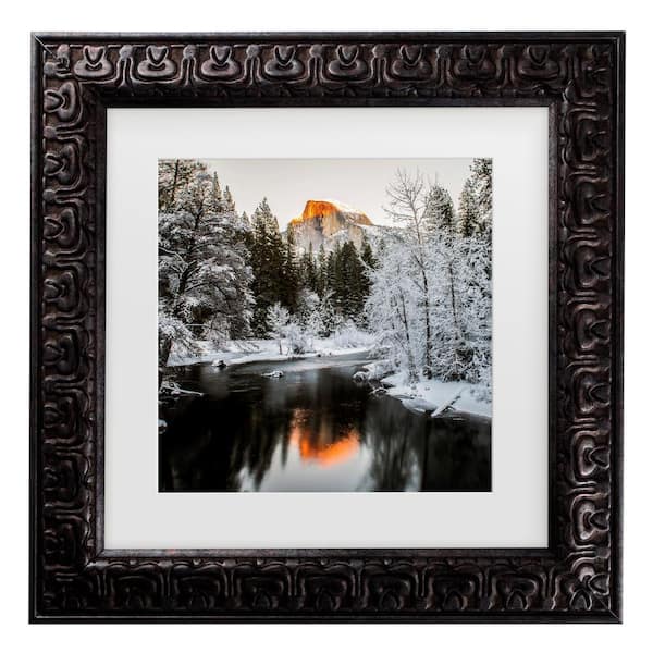 Trademark Fine Art David H Yang The Last Sunshine Matted Framed Photography Wall Art 14.5 in. x 14.5 in.