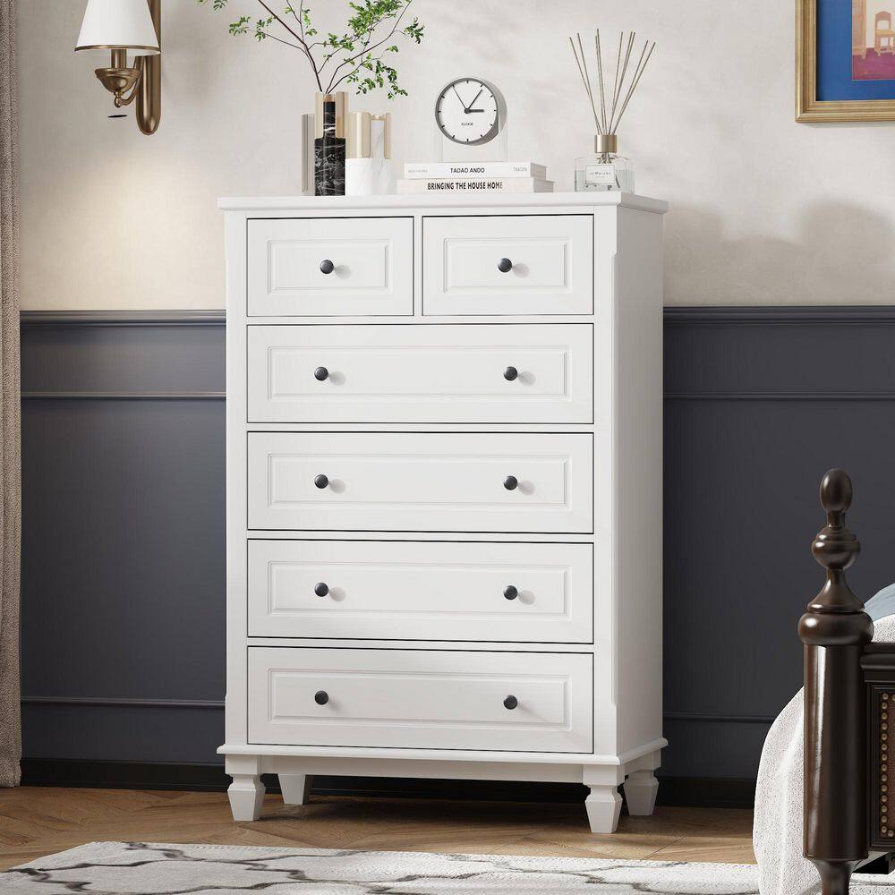 white dresser with 6 drawers Kingdely 6-Drawers 31.5 in. W Wood Chest of Drawer Dresser, 47.4 in. H x 15.7 D KF020273-01 this Homfa dresser will DRESS COLOUR:Champagne cheap white dresser sheer mesh The Entro Elizabeth Navy