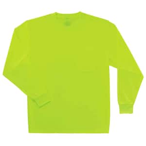GloWear 8091 Small Hi Vis Lime Long Sleeve T-Shirt