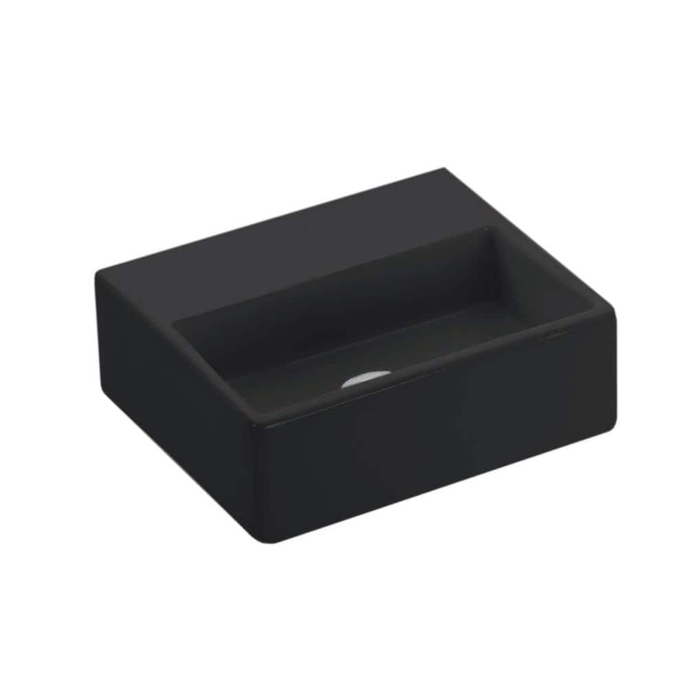 Quattro Modern Ceramic Wall-Mount Rectangular Sink 13"x11.2"