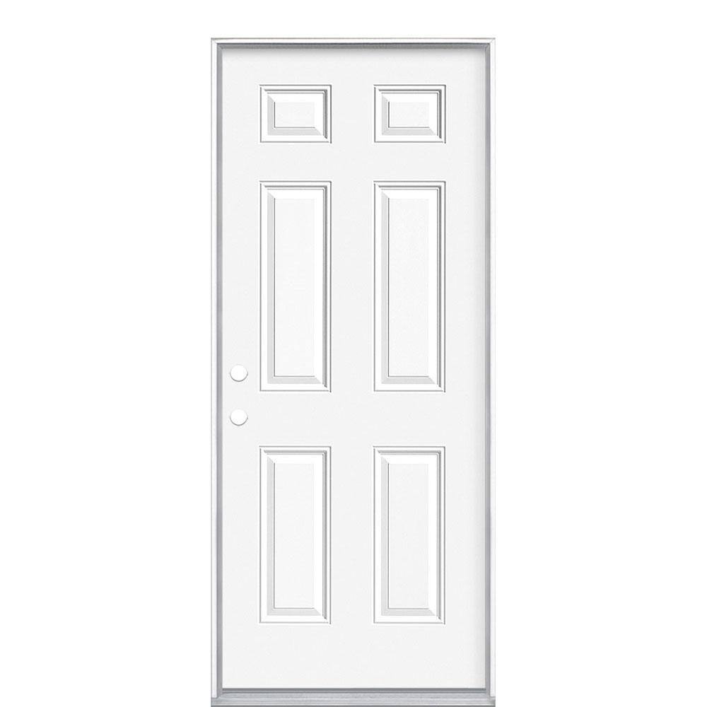 Masonite 32 In. X 74 In. Mobile Home Right-Hand Inswing Primed Steel Prehung Front Exterior Door No Brickmold 04248 Masonite 32 In. X 74 In. Mobile Home Right-Hand Inswing Primed Steel Prehung Front Exterior Door No Brickmold 04248