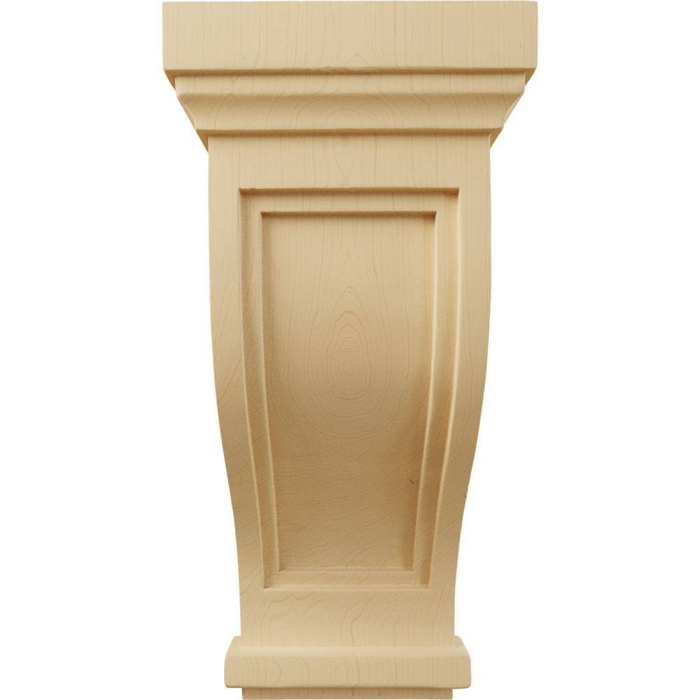14" Alder Wood Traditional Recessed Corbel