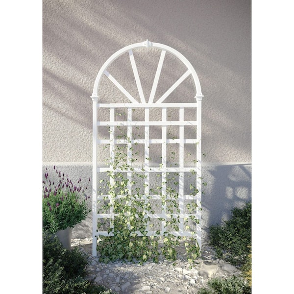 39"L x 77"H Athens Vinyl Trellis, White, VA68202