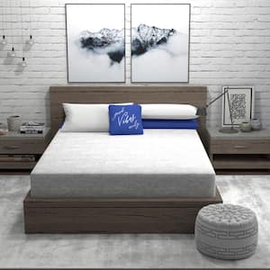 Heather Grey Twin Medium Firm Gel Memory Foam 8 in. Bed-in-a-Box Mattress