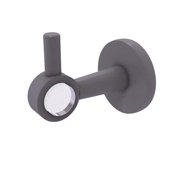 Allied Brass Clearview J-Hook Robe/Towel Hook in Matte Gray