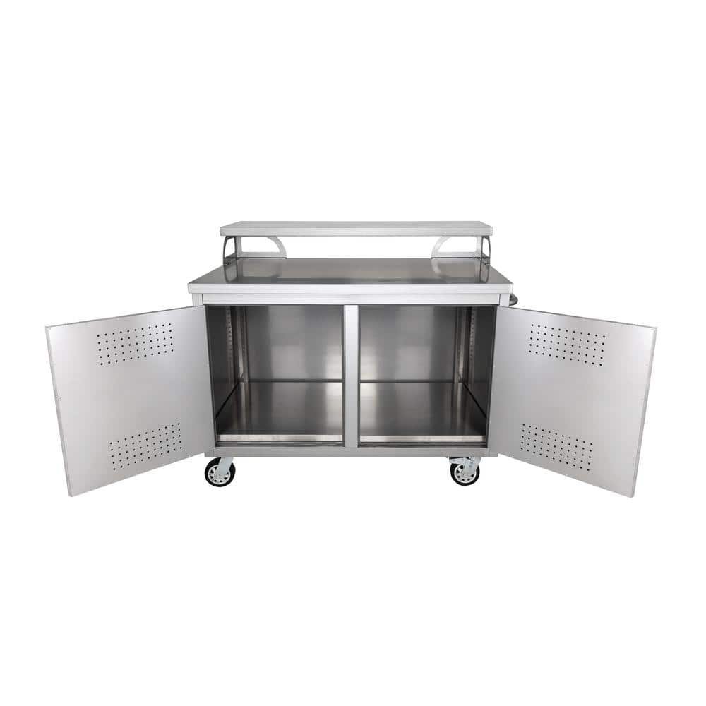 Stainless Steel 42'' Outdoor Bar Cabinet with Adjustable Shelf