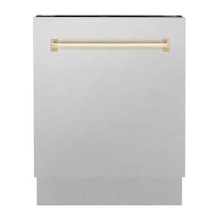 Autograph Edition 24 in. Top Control Tall Tub Dishwasher w/ 3rd Rack in Fingerprint Resistant Stainless & Polished Gold