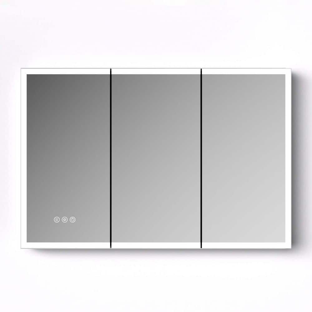 48 in. W x 32 in. H LED Lighted Rectangular Medicine Cabinet with Mirror, Recessed or Wall Mounted price history on PriceWatchPro