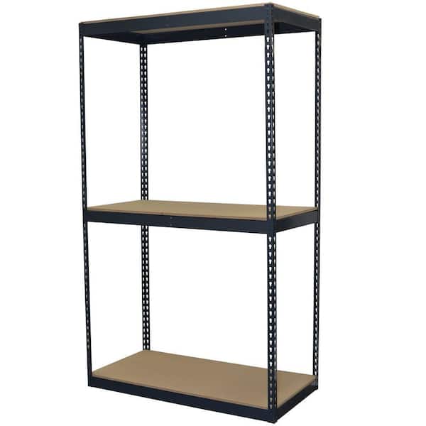 Storage Concepts Gray 3-Tier Boltless Steel Garage Storage Shelving Unit (48 in. W x 96 in. H x 24 in. D)
