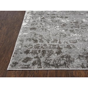 Venice Ivory/Gray 3 ft. 11 in. x 5 ft. 6 in. Abstract Area Rug