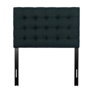 Valencia Adjustable Blue Twin Upholstered Headboard with Square Tufting