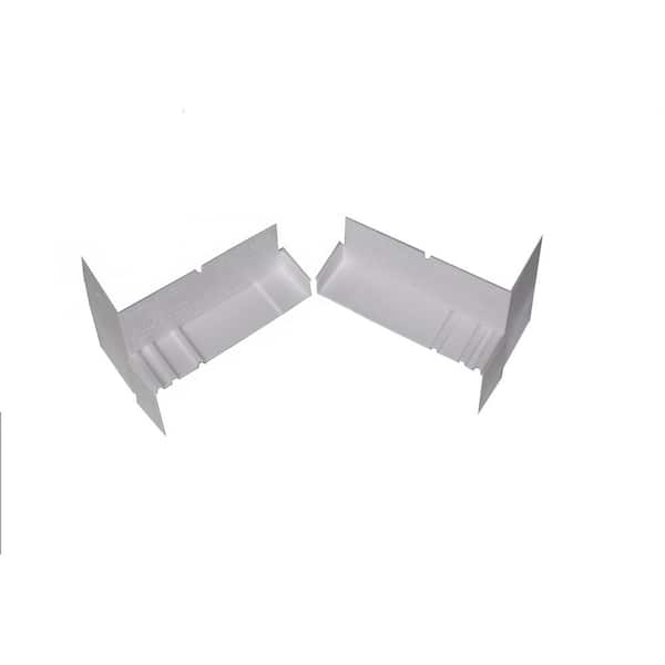 SureSill 4-9/16 in. White PVC End Caps for SureSill Sloped Sill Pans (Pair)