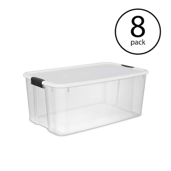 Sterilite 116 Qt. Ultra-Latching Storage Bin Box Container Clear (8-Pack)