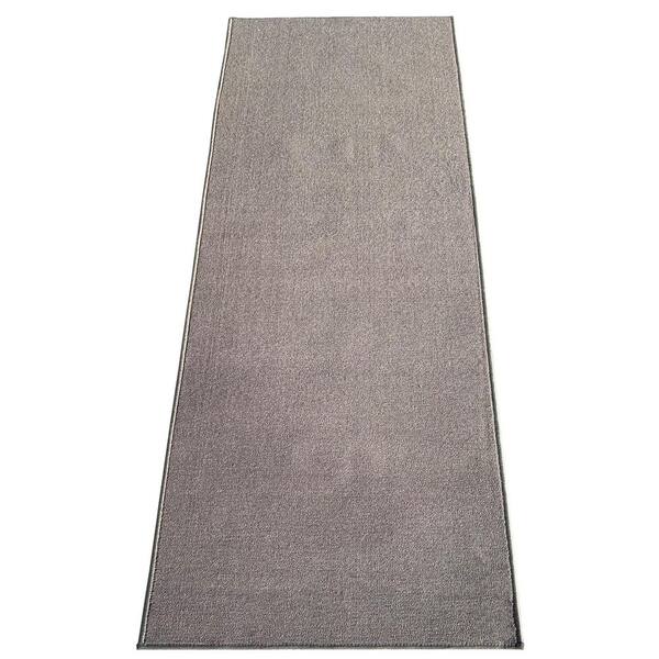 PLAYA RUG Solid Dark Gray 26 in. W x 47 ft. L Runner Rug/Stair Runner 103.4 sq. ft.