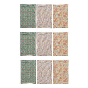 Multicolor Floral Garden Bloom Cotton Kitchen Towel (Set of 3)