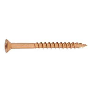 10 x 2-1/4 in. Brown 6-Lobe Torx Drive Exterior Flat Head Multi-Material Screw 1 lb.-Box (86-piece)