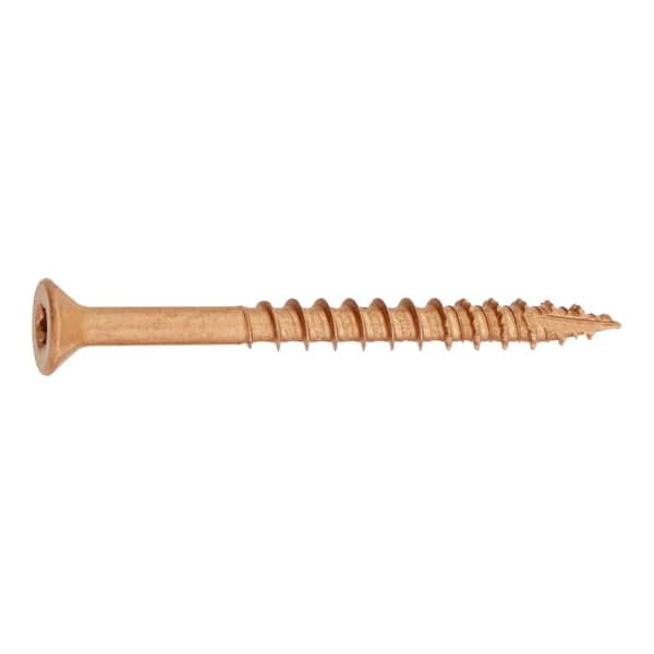 10 x 2-1/4 in. Brown 6-Lobe Torx Drive Exterior Flat Head Multi-Material Screw 1 lb.-Box (86-piece)