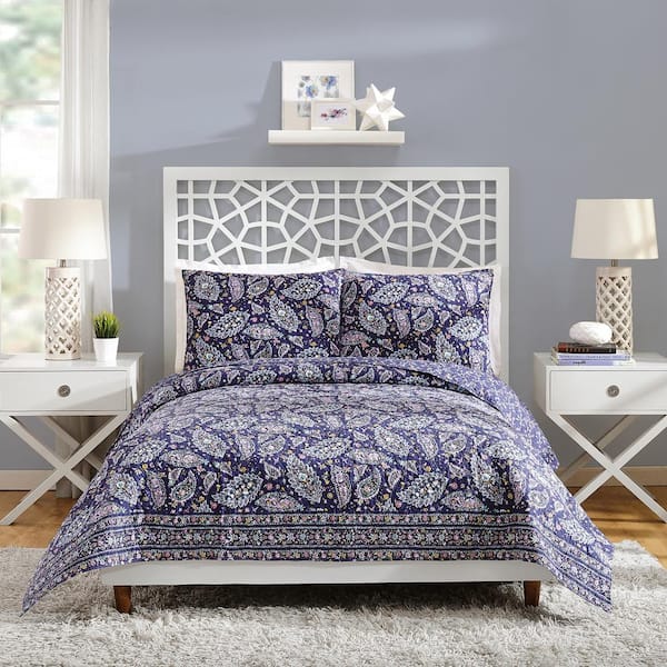 Vera Bradley French Paisley Purple Twin/Twin XL Cotton Quilt