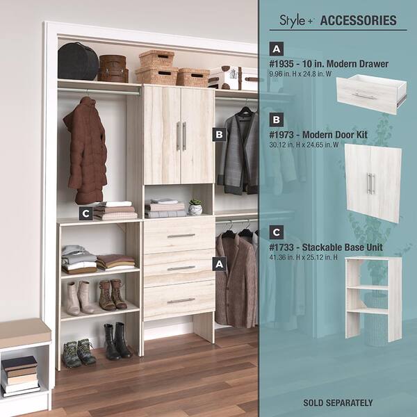 10' Deluxe Solid Wall Closet Organization Kit (121.5)