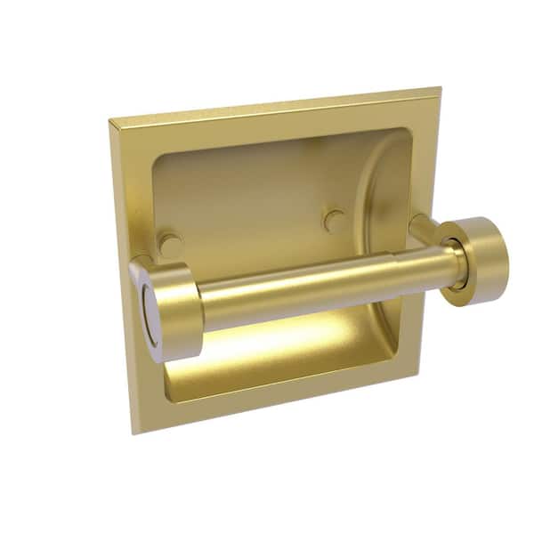 Continental Collection Recessed Toilet Paper Holder in Satin Brass