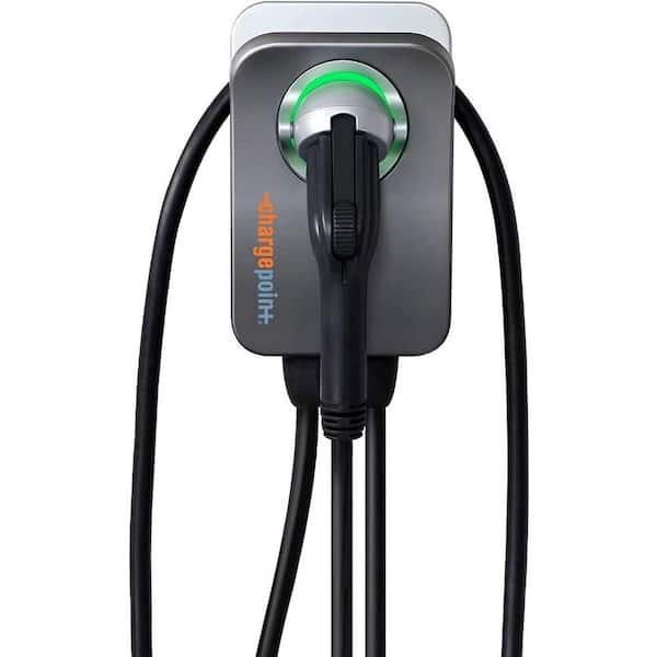ChargePoint Electric Vehicle EV Charger 50 Amp Level 2 NEMA 14-50 Plug 240-Volt Indoor Outdoor Setup Wi-Fi Enabled