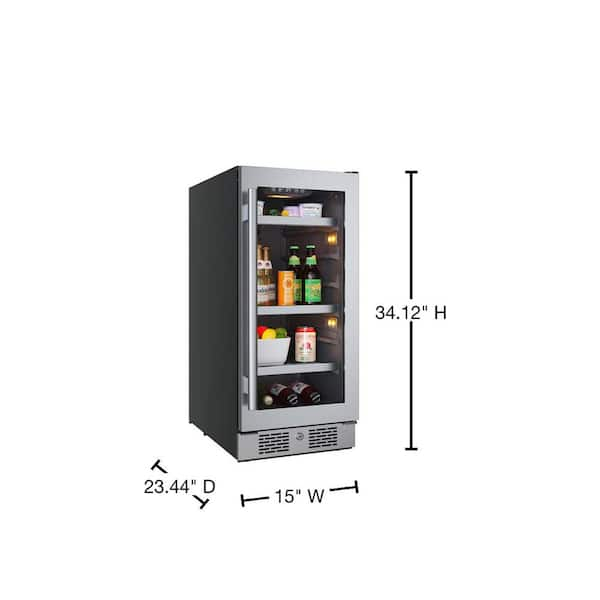 Avallon Single Zone 15 in. 86 12 oz. Bottle Cooler ABR152SGRH